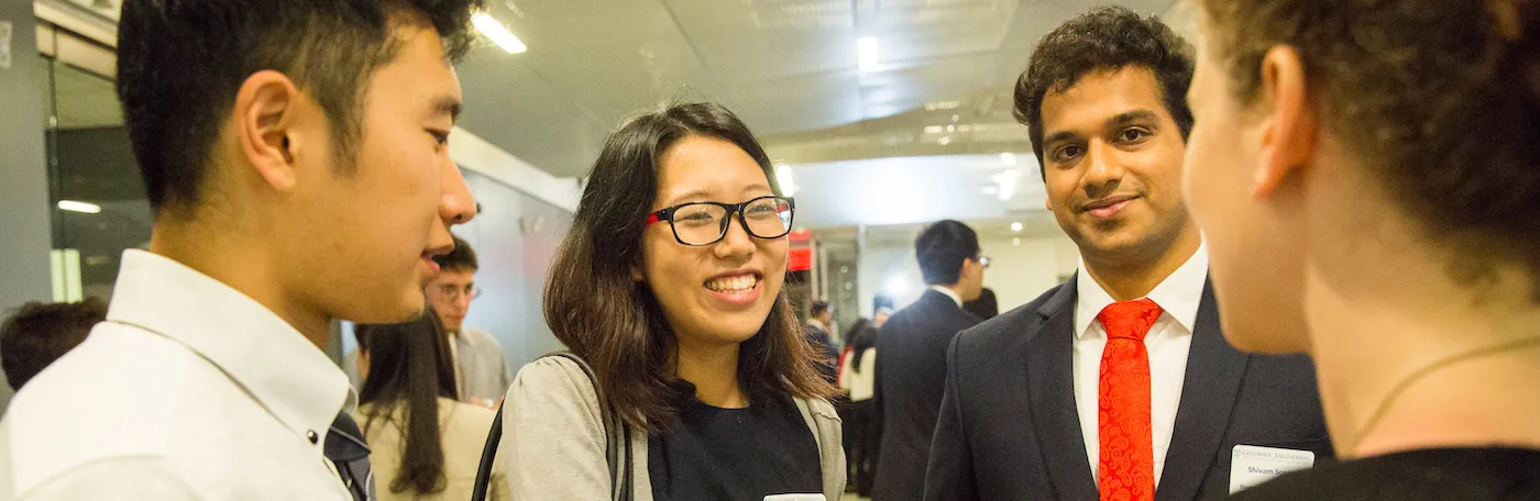 Columbia Engineering students networking